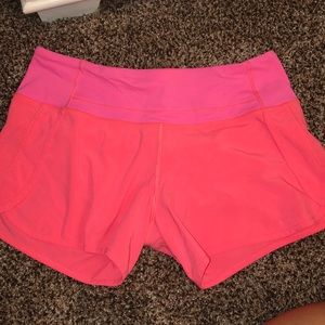 lululemon shorts size 6 speed up shorts